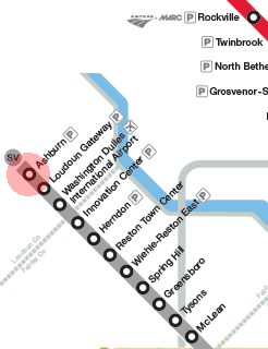 Ashburn station map