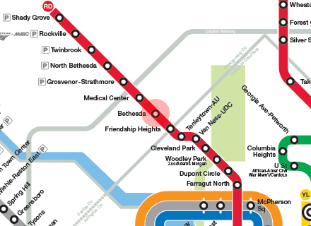 Bethesda station map