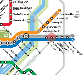 Capitol Heights station map