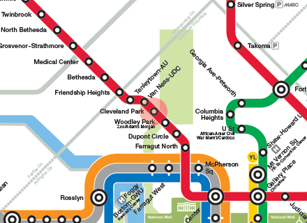 Cleveland Park station map