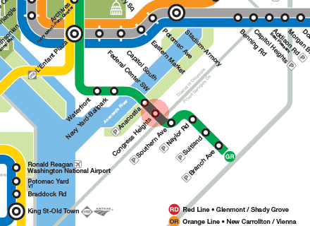 Congress Heights station map