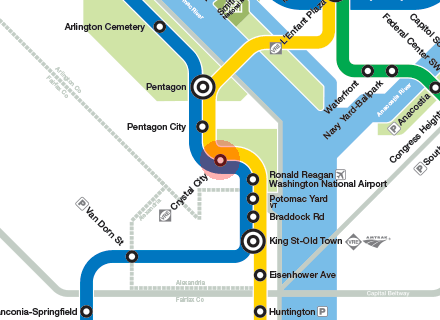 Crystal City station map