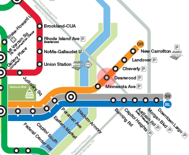 Deanwood station map
