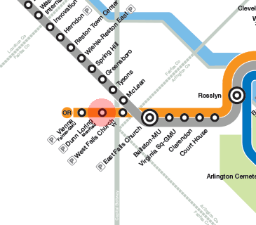 Dunn Loring - Merrifield station map