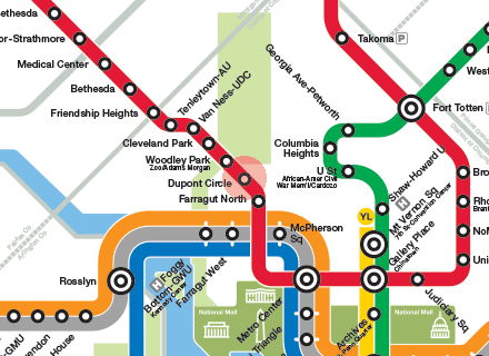 Dupont Circle station map