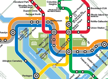 Federal Triangle station map