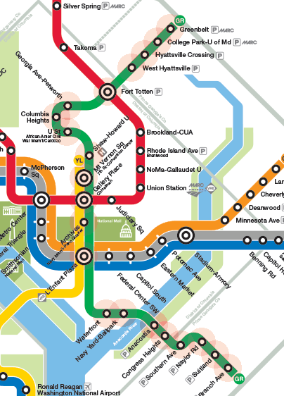 Washington Metro Green Line map