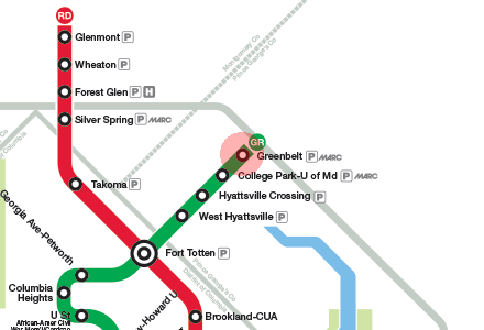 Greenbelt station map