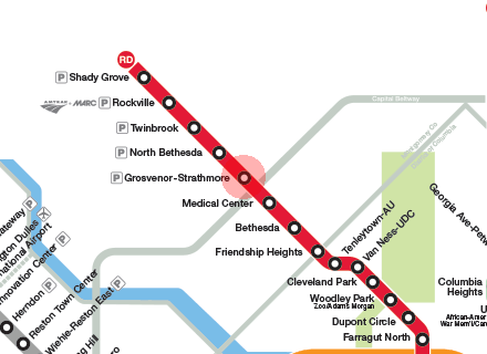 Grosvenor-Strathmore station map