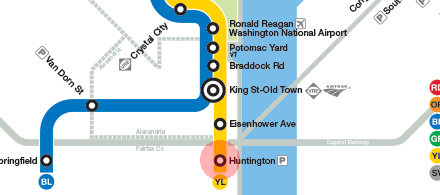 Huntington station map