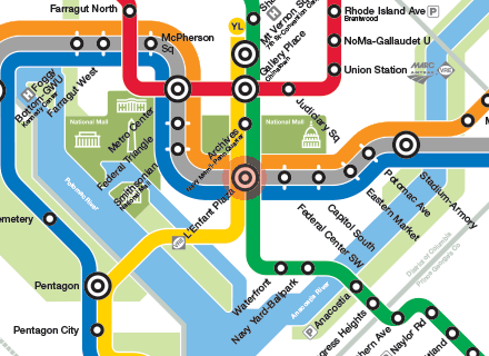 L'Enfant Plaza station map