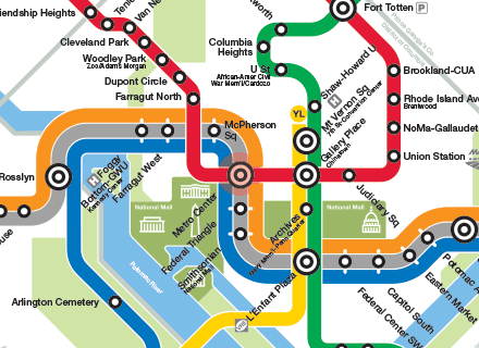Metro Center station map