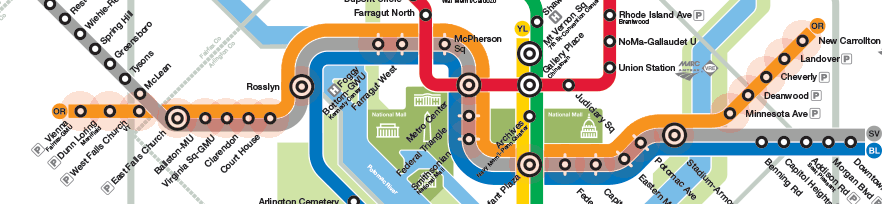 Washington Metro Orange Line map