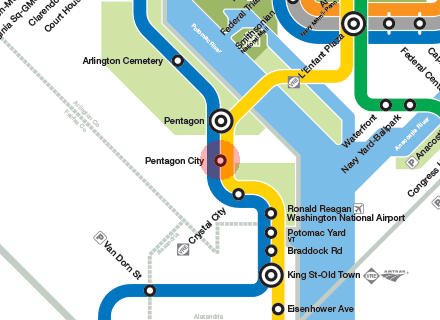 Pentagon City station map