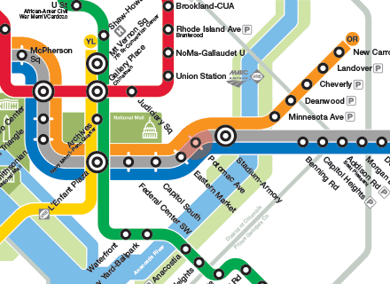 Potomac Ave station map