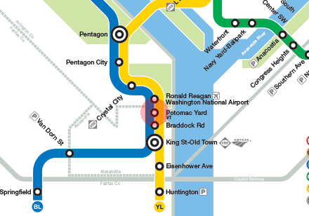 Potomac Yard station map