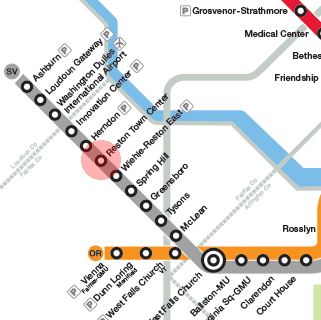 Reston Town Center station map