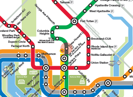 Shaw-Howard Univ station map