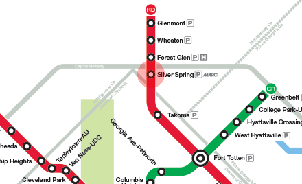 Silver Spring station map