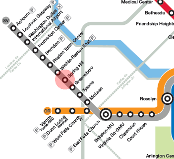 Spring Hill station map