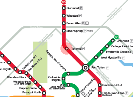 Takoma station map