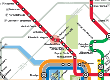 Tenleytown-AU station map