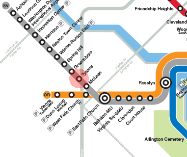 Tysons station map