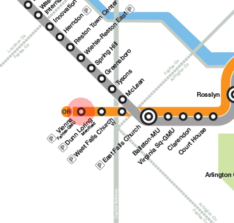 Vienna / Fairfax-GMU station map