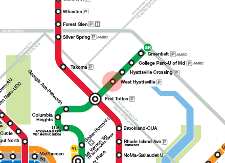 West Hyattsville station map