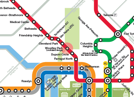 Woodley Park - Zoo/Adams Morgan station map