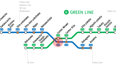 Center Minami station map