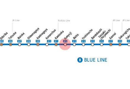 Gumyoji station map