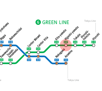 Higashi-Yamata station map