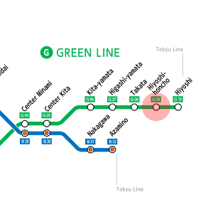 Hiyoshi-Honcho station map