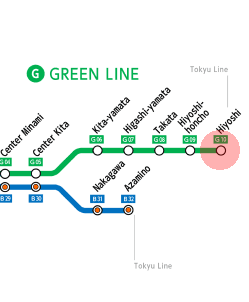 Hiyoshi station map