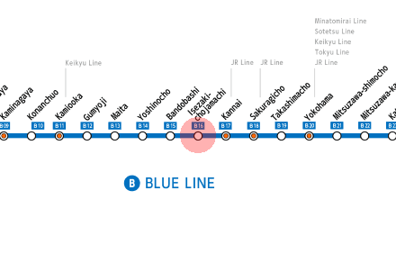 Isezakichojamachi station map