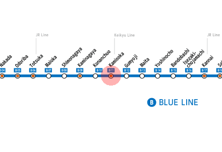 Kami-Ooka station map