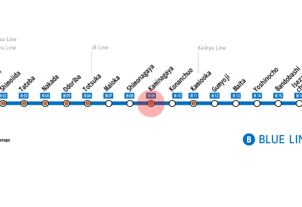 Kaminagaya station map