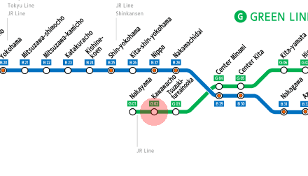 Kawawacho station map