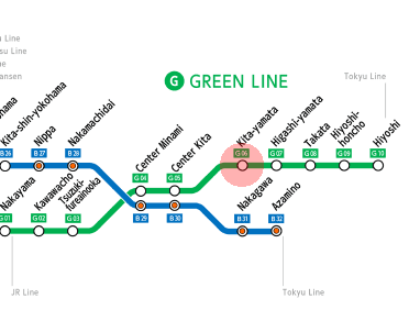 Kita-Yamata station map