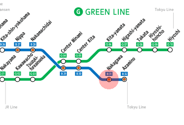 Nakagawa station map