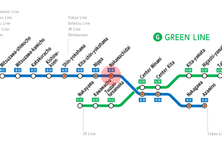 Nakamachidai station map