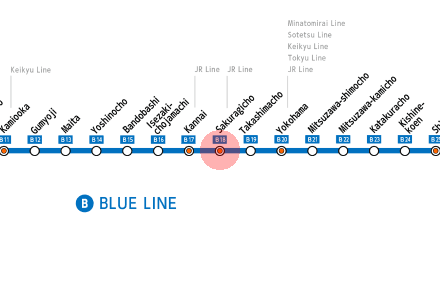 Sakuragicho station map