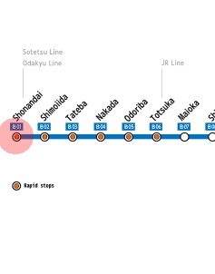 Shonandai station map