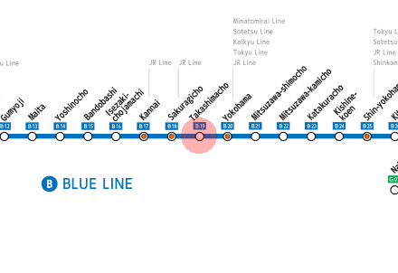 Takashimacho station map